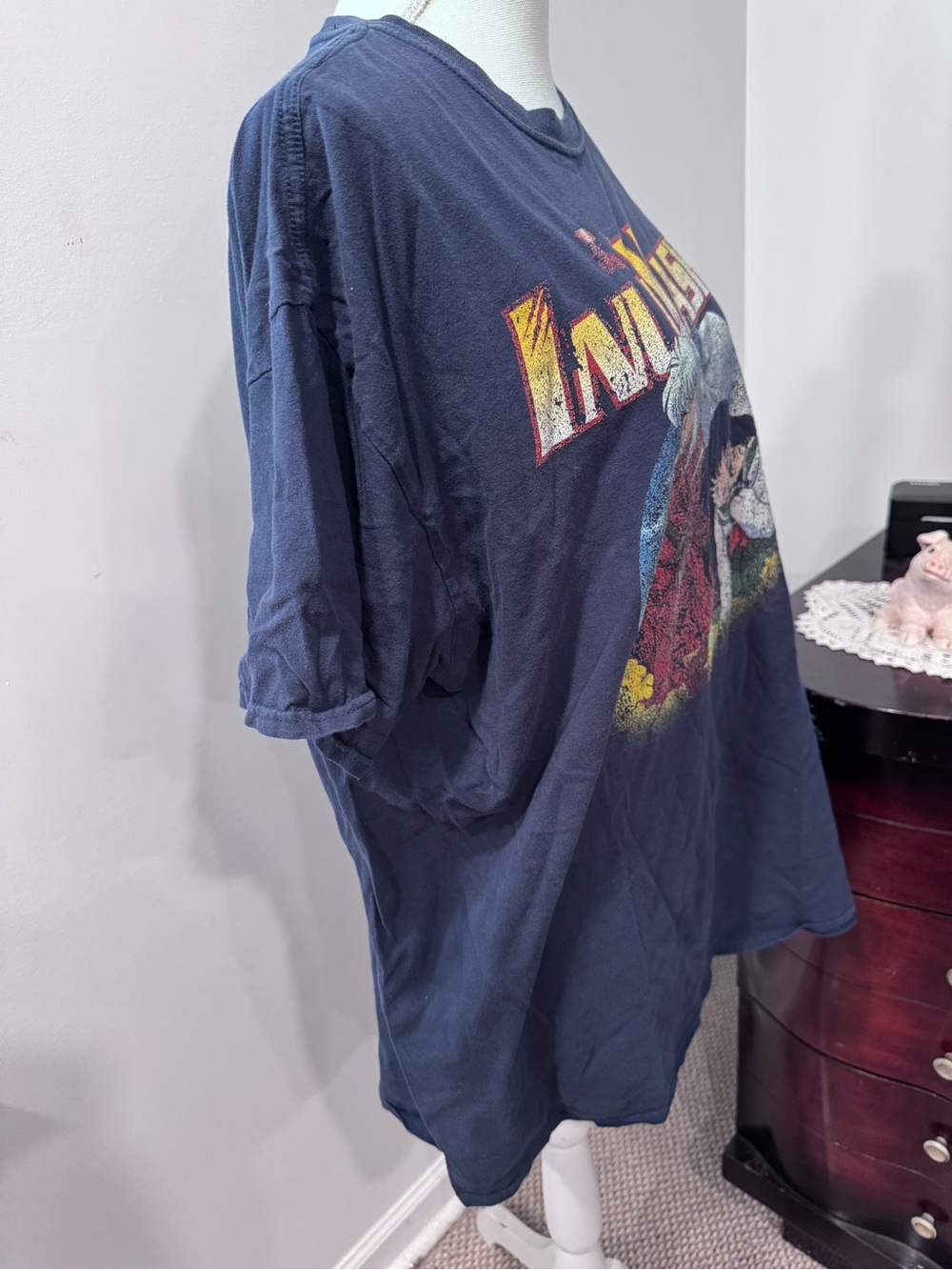 Inuyasha Graphic Tee - Navy with Yellow & Red Logo - Picture 3 of 5
